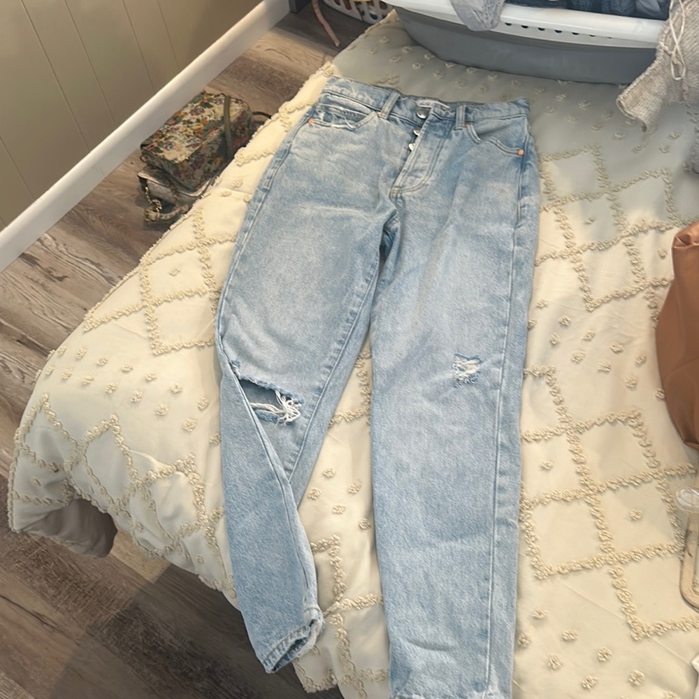 Light Blue Distressed Women's Jeans